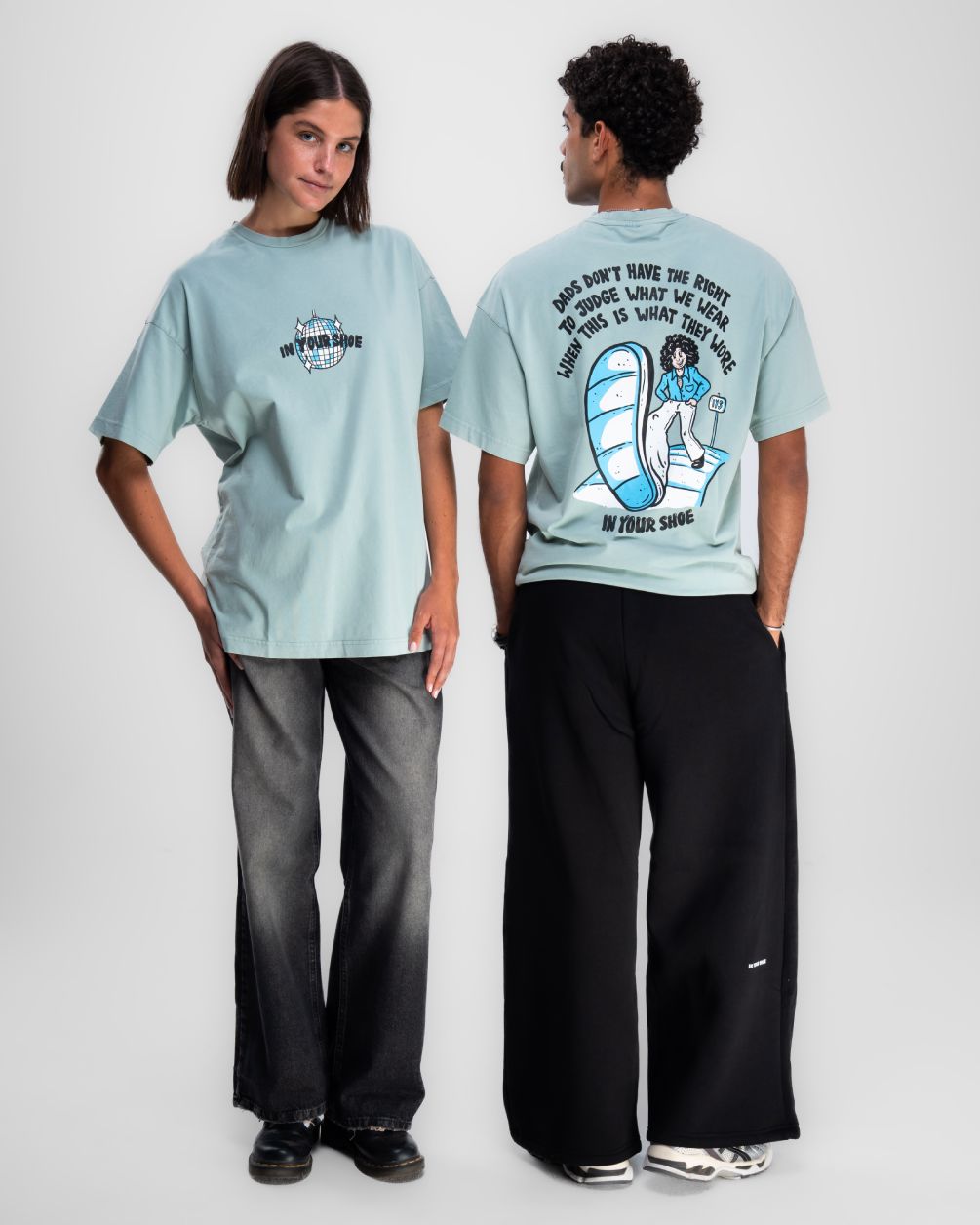 Daddy Not Cool Washed Oversized Tee Washed Oversized Tee IN YOUR SHOE S 