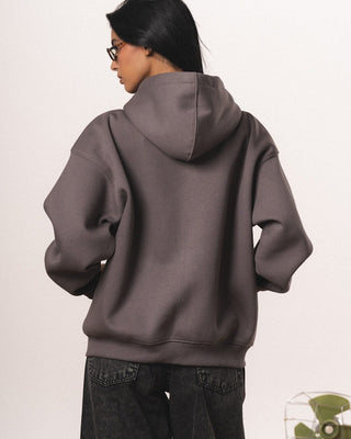 Dark Grey Afterclass Boxy Zip-Up Hoodie Zip Up Hoodies IN YOUR SHOE XL 