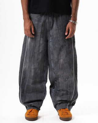 Dark Grey Barrel Track Pants Pants IN YOUR SHOE L 