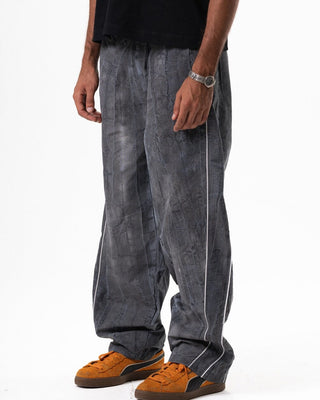 Dark Grey Barrel Track Pants Pants IN YOUR SHOE 