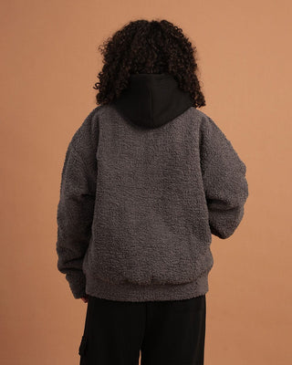 Dark Grey Fleece Jacket Fleece Jacket IN YOUR SHOE 