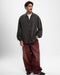 Dark Grey Oversized Textured Windbreaker