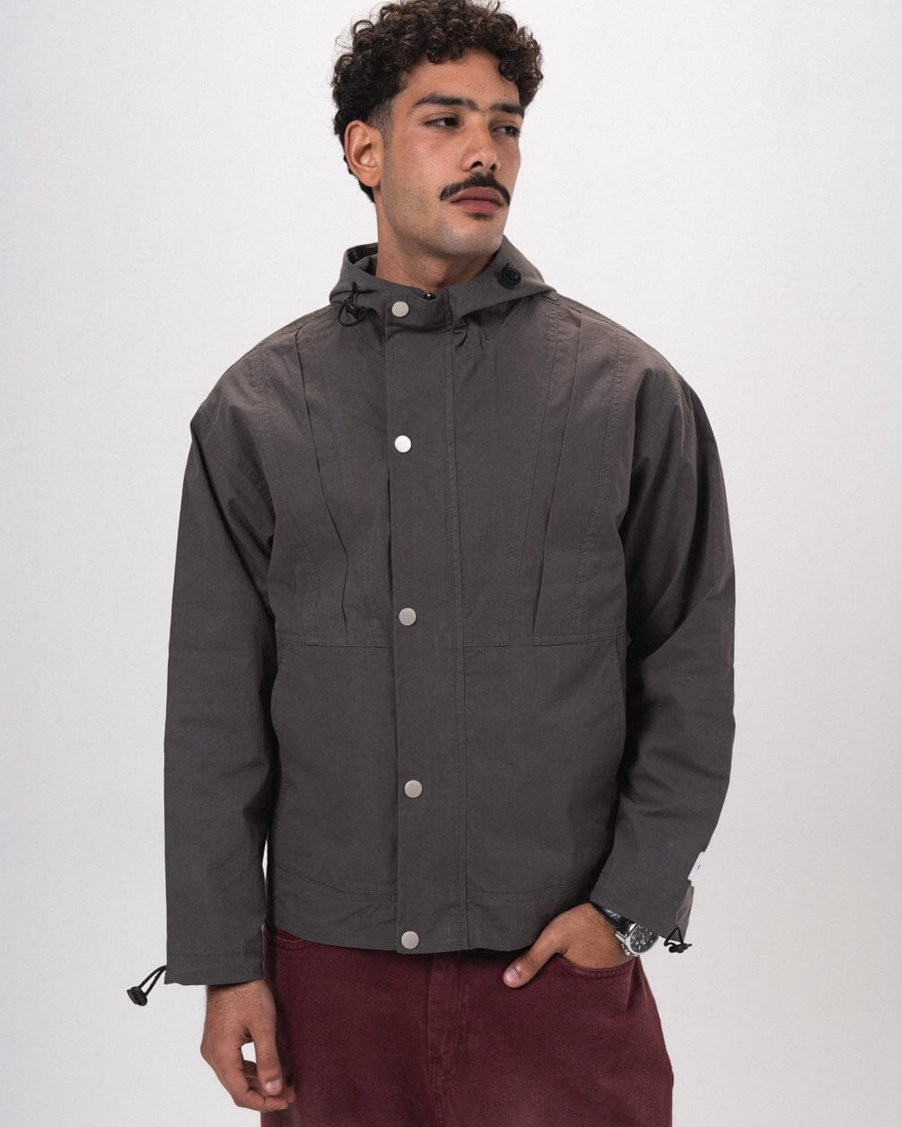 Dark Grey Regular Windbreaker Windbreaker IN YOUR SHOE L 