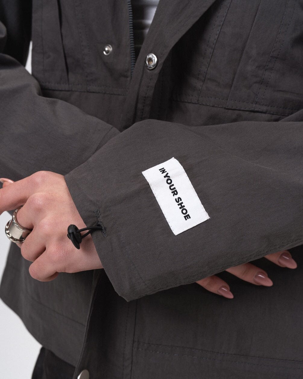 Dark Grey Regular Windbreaker Windbreaker IN YOUR SHOE 
