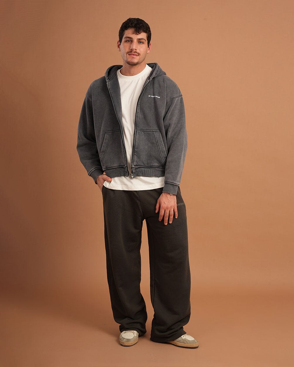 Dark Grey Wide Leg Swants Swants IN YOUR SHOE XL 