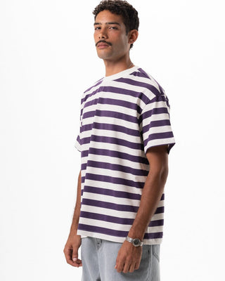 Dark Purple Striped Oversized Tee Striped Oversized Tees IN YOUR SHOE 
