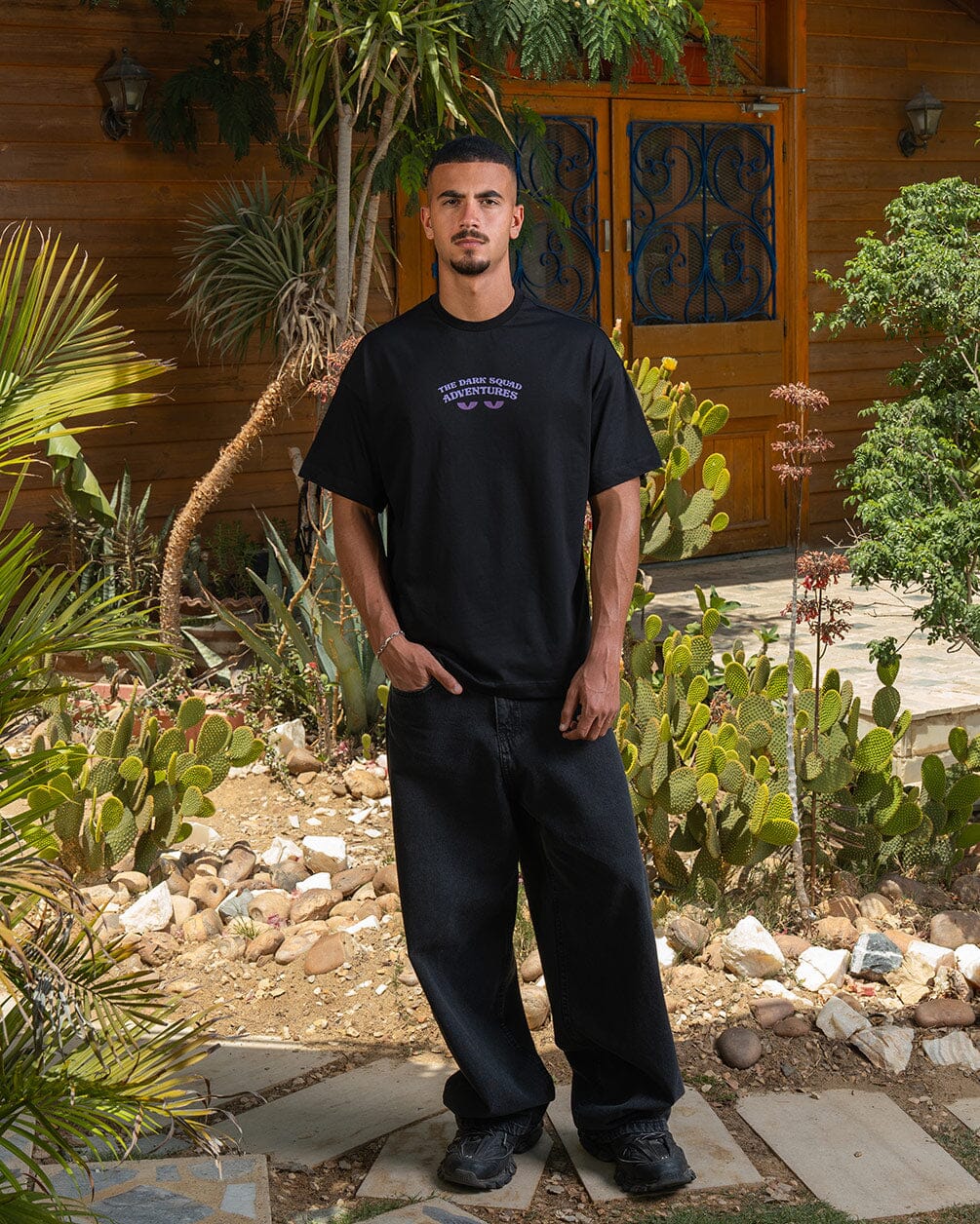 Dark Squad Oversized Tee Printed Oversized Tees IN YOUR SHOE L 
