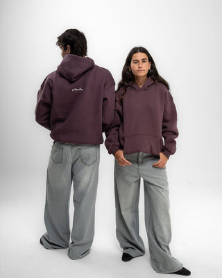 Deep Cherry Basic Heavy Oversized Hoodie Plain Hoodies IN YOUR SHOE S 