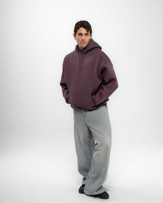 Deep Cherry Basic Heavy Oversized Hoodie Plain Hoodies IN YOUR SHOE 