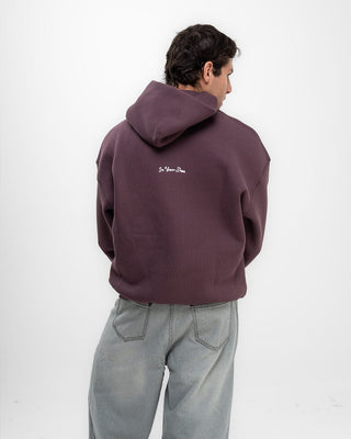 Deep Cherry Basic Heavy Oversized Hoodie Plain Hoodies IN YOUR SHOE 