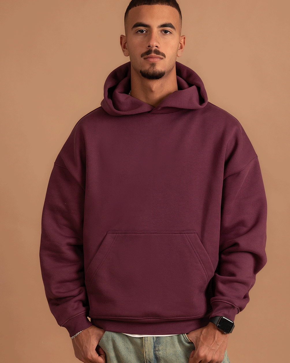 Deep Cherry Heavy Boxy Hoodie Heavy Boxy Hoodies IN YOUR SHOE L 