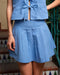 Denim Blue Linen Skirt