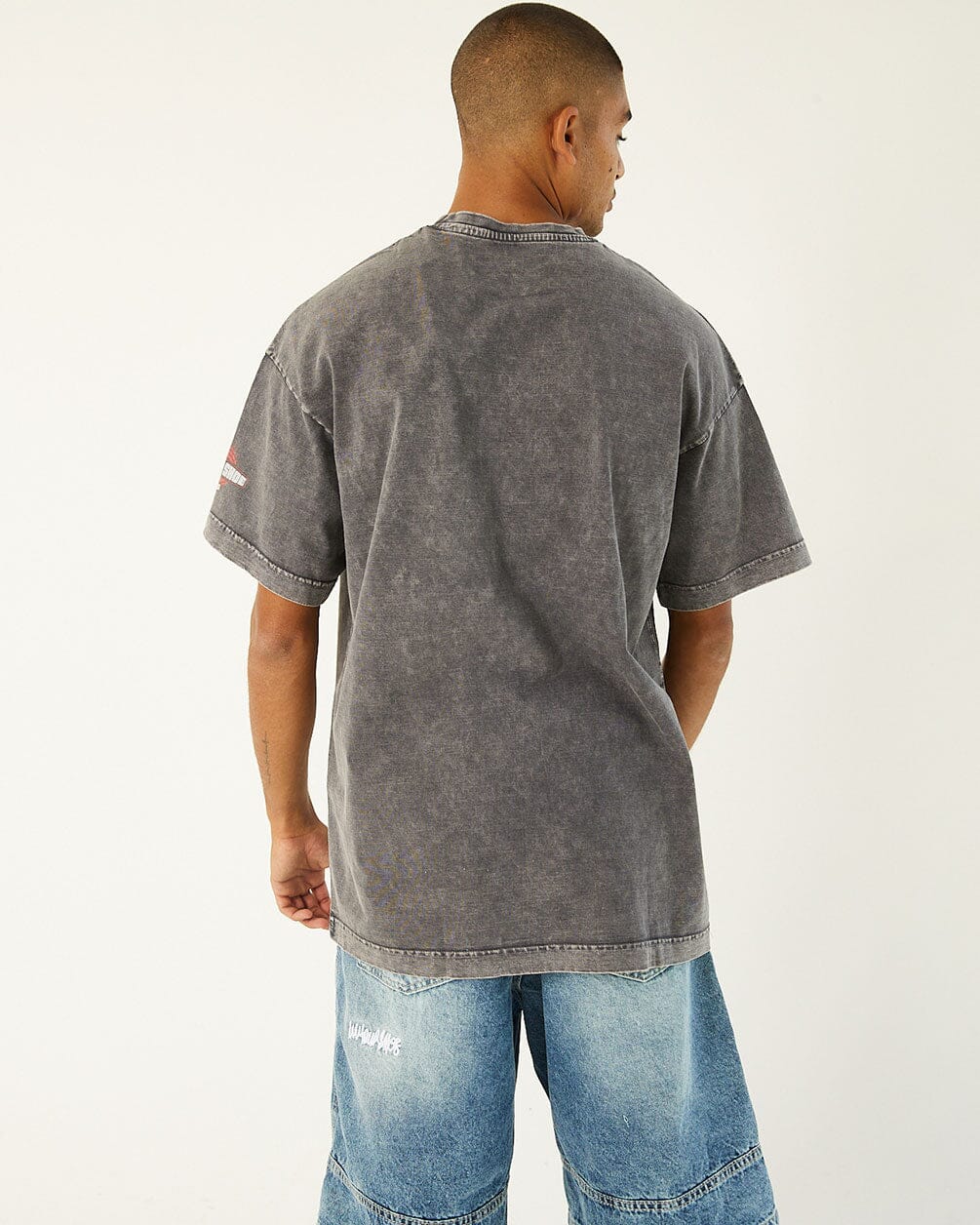 Digital Senses Acid Washed Oversized Tee Washed Oversized Tee IN YOUR SHOE 