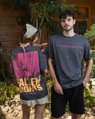 Fallen Nights Printed Oversized Tee Printed Oversized Tees IN YOUR SHOE S 