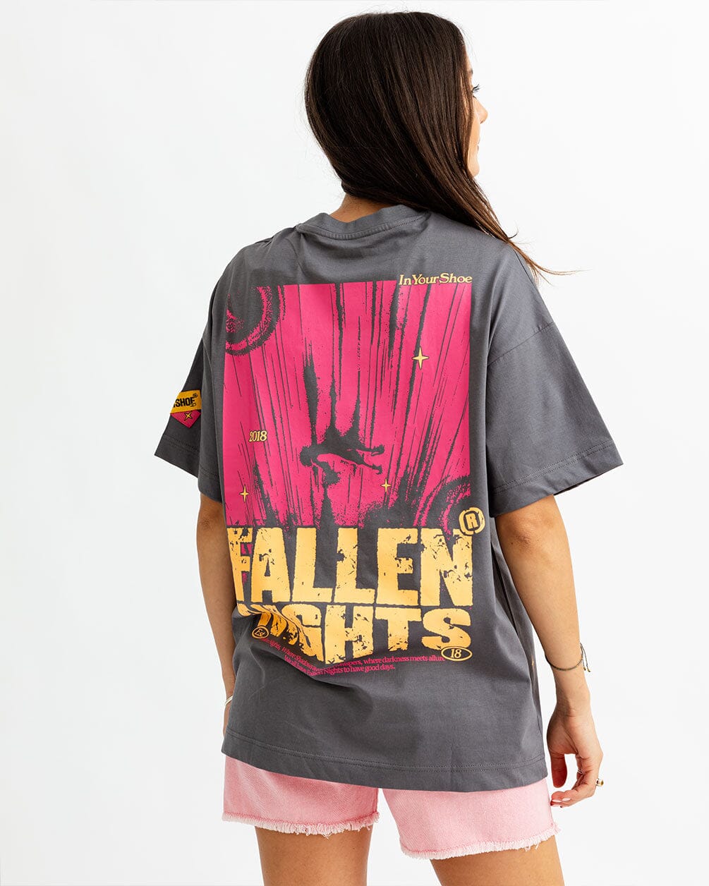 Fallen Nights Printed Oversized Tee Printed Oversized Tees IN YOUR SHOE 