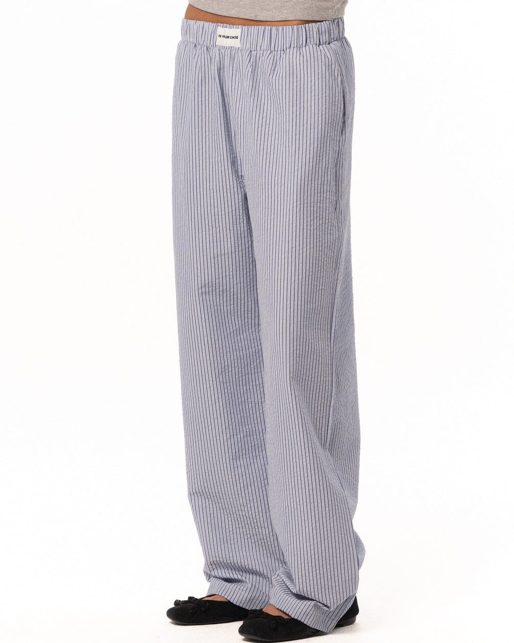 Female Baby Blue Striped Boxer Pants Boxer Pants IN YOUR SHOE 