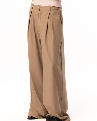 Female Beige Loose Office Pants Pants IN YOUR SHOE 