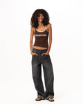 Female Black Washed Wide Leg Jeans