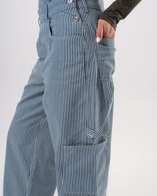 Female Blue Barrel Fit Overall Jeans IN YOUR SHOE 
