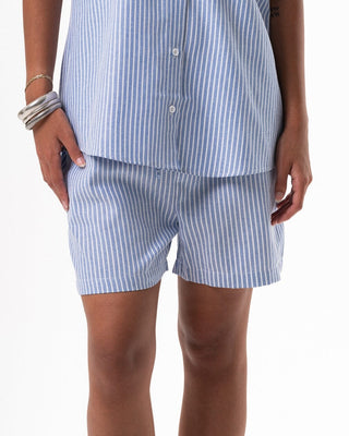 Female Blue Striped Oversized Set Linen Set IN YOUR SHOE 