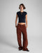 Female Brown Oversized Jeans