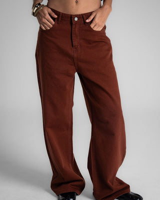 Female Brown Oversized Jeans Jeans IN YOUR SHOE 