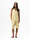 Female Butter Yellow Oversized Linen Set