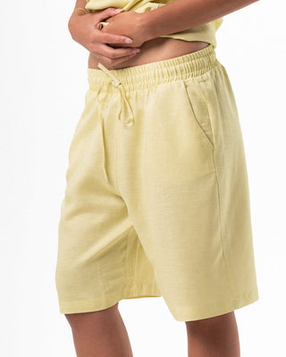 Female Butter Yellow Oversized Linen Set Linen Set IN YOUR SHOE 