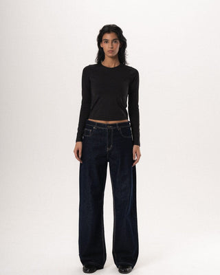 Female Denim Blue Washed Wide Leg Jeans Jeans IN YOUR SHOE 34 