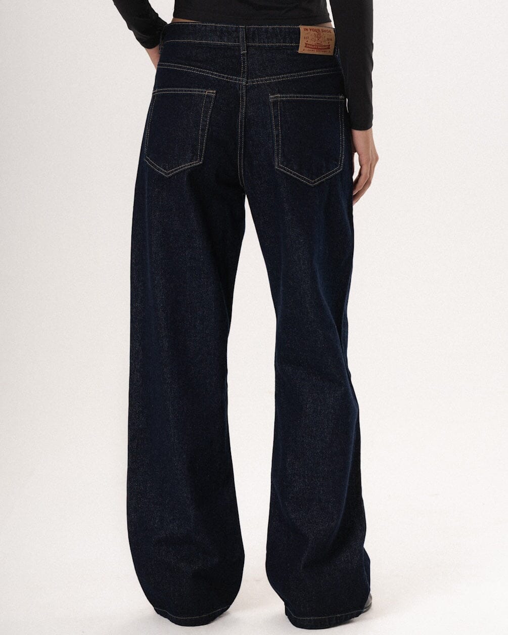 Female Denim Blue Washed Wide Leg Jeans Jeans IN YOUR SHOE 38 