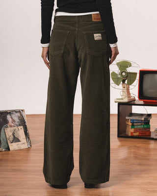 Female Green Corduroy Pants Pants IN YOUR SHOE 38 