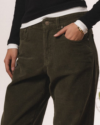 Female Green Corduroy Pants Pants IN YOUR SHOE 42 