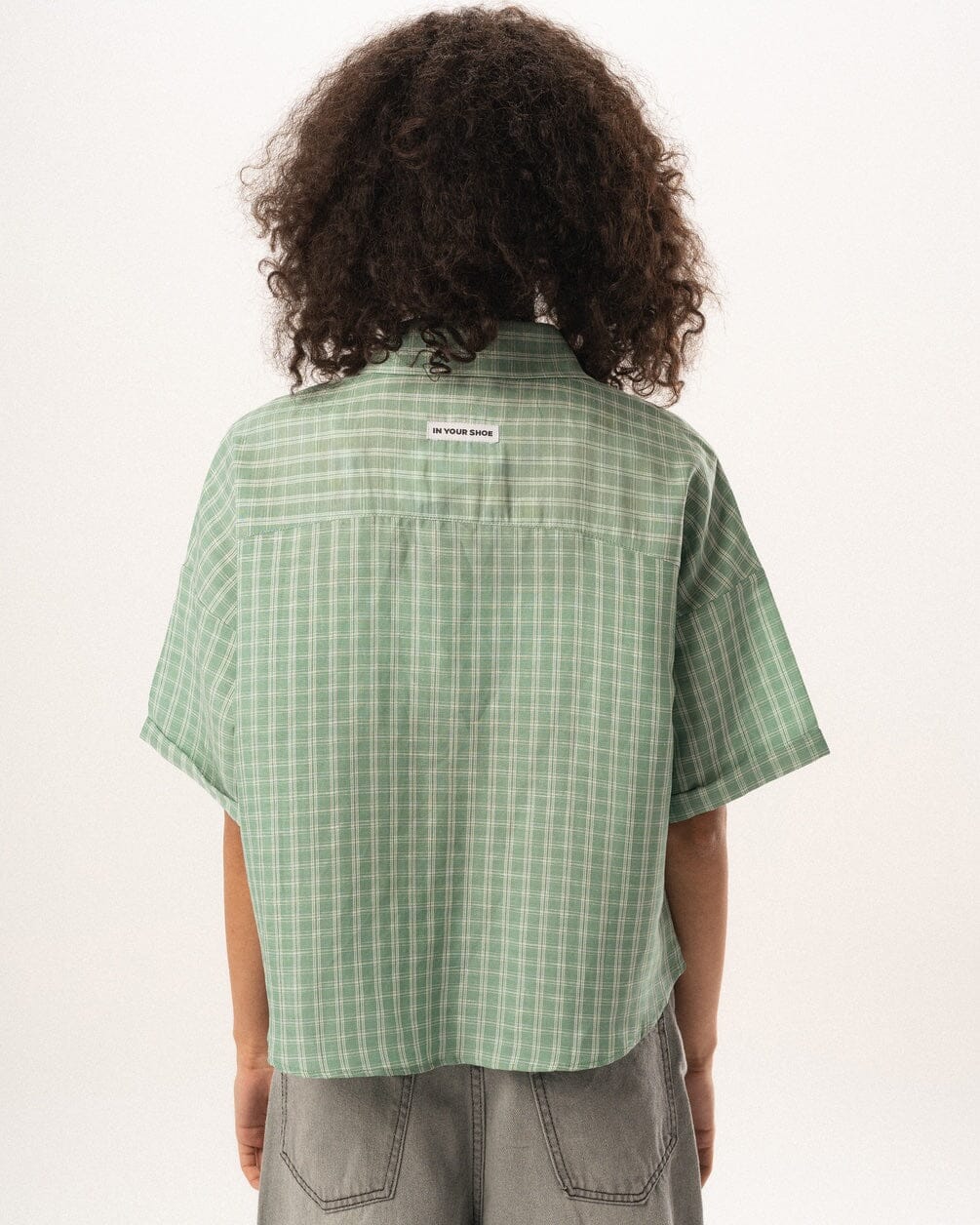 Female Green Plaid Oversized Shirt Oversized Shirts IN YOUR SHOE XL 