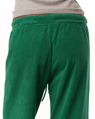 Female Green Straight Terry Pants Pants IN YOUR SHOE 