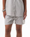 Female Grey Striped Oversized Shorts