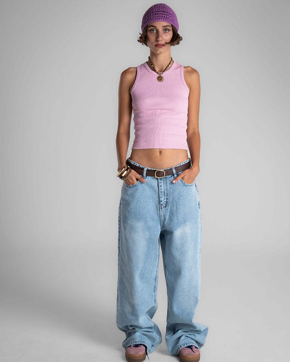 Female Light Blue Oversized Jeans Jeans IN YOUR SHOE 34 
