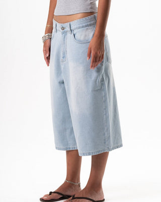 Female Light Blue Wide Leg Jorts Jorts IN YOUR SHOE 36 