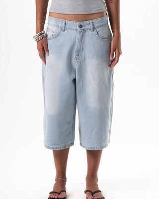 Female Light Blue Wide Leg Jorts Jorts IN YOUR SHOE 38 