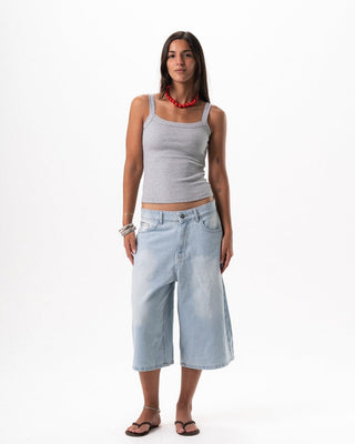 Female Light Blue Wide Leg Jorts Jorts IN YOUR SHOE 34 