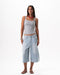 Female Light Blue Wide Leg Jorts