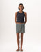 Female Navy & Aqua Mini Crochet Skirt