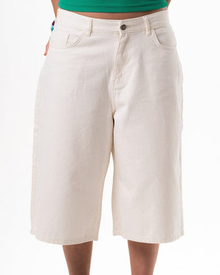 Female Off White Wide Leg Jorts Jorts IN YOUR SHOE 36 