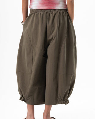 Female Olive Cropped Balloon Pants Pants IN YOUR SHOE L 