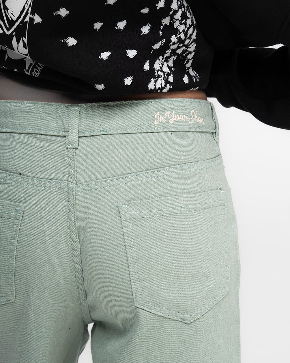 Female Pastel Green Mom Jeans Jeans IN YOUR SHOE 