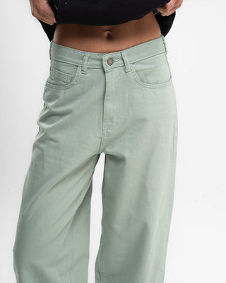 Female Pastel Green Mom Jeans Jeans IN YOUR SHOE 