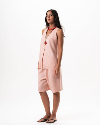 Female Pink Oversized Linen Set Linen Set IN YOUR SHOE 