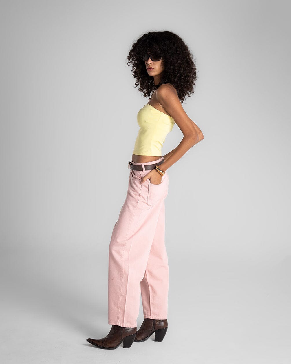 Female Pink Oversized Ripped Jeans Jeans IN YOUR SHOE 36 