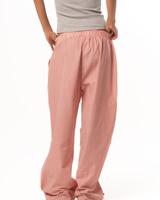 Female Pink Striped Boxer Pants Boxer Pants IN YOUR SHOE L 