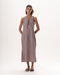 Female Pink Vertical Striped Knit Dress