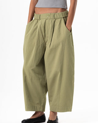 Female Pistachio Green Barrel Fit Pants Pants IN YOUR SHOE M 